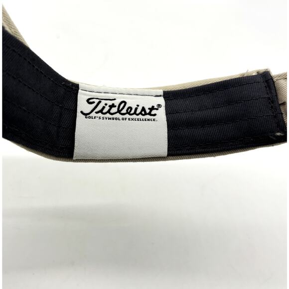 Titleist Low Profile Golf Sun Visor Mens OSFA Tan Blue Adjustable Pro V1 Hat Lid - Picture 7 of 8